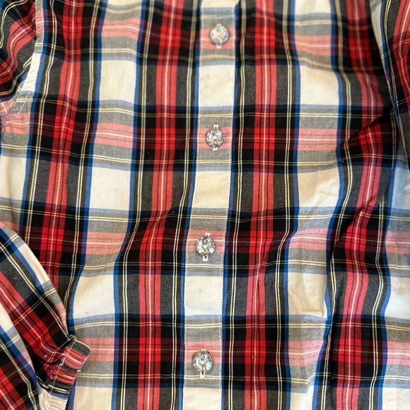 Bundle of 2 Crewcuts girls Christmas holiday tops with embellished buttons - Picture 4 of 6